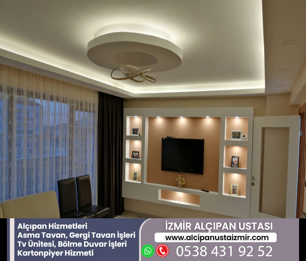 Narlıdere Asma Tavan Ustası Fiyatları